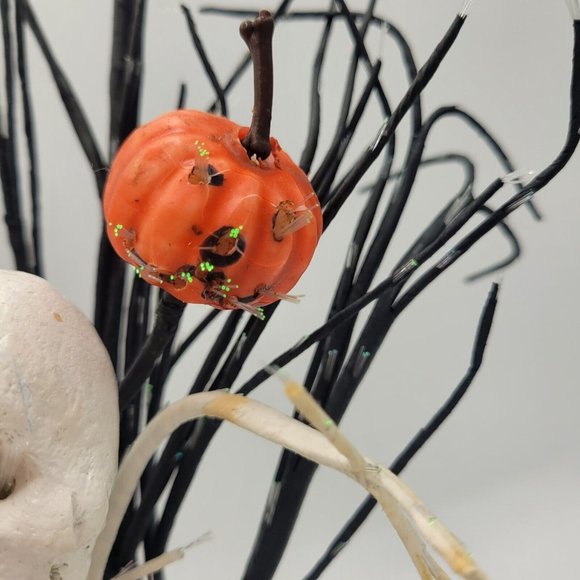 Vtg Puleo Tree Co Halloween Haunted Tree And Skull W/ Bugs Fiber Optic Electric - Picture 12 of 13